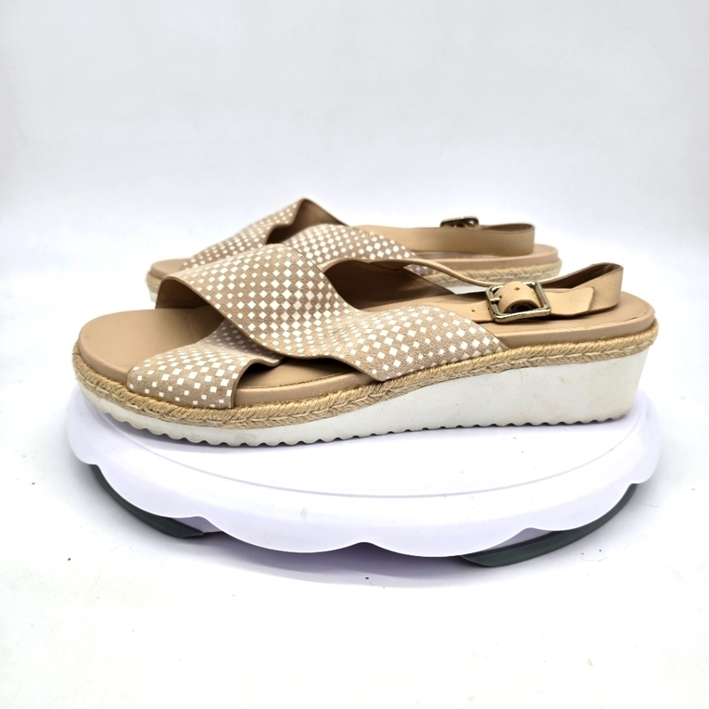 Alex Marie Shoes Womens 7.5 Beige Wedge Sandals